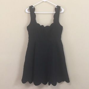 Scalloped black Dress